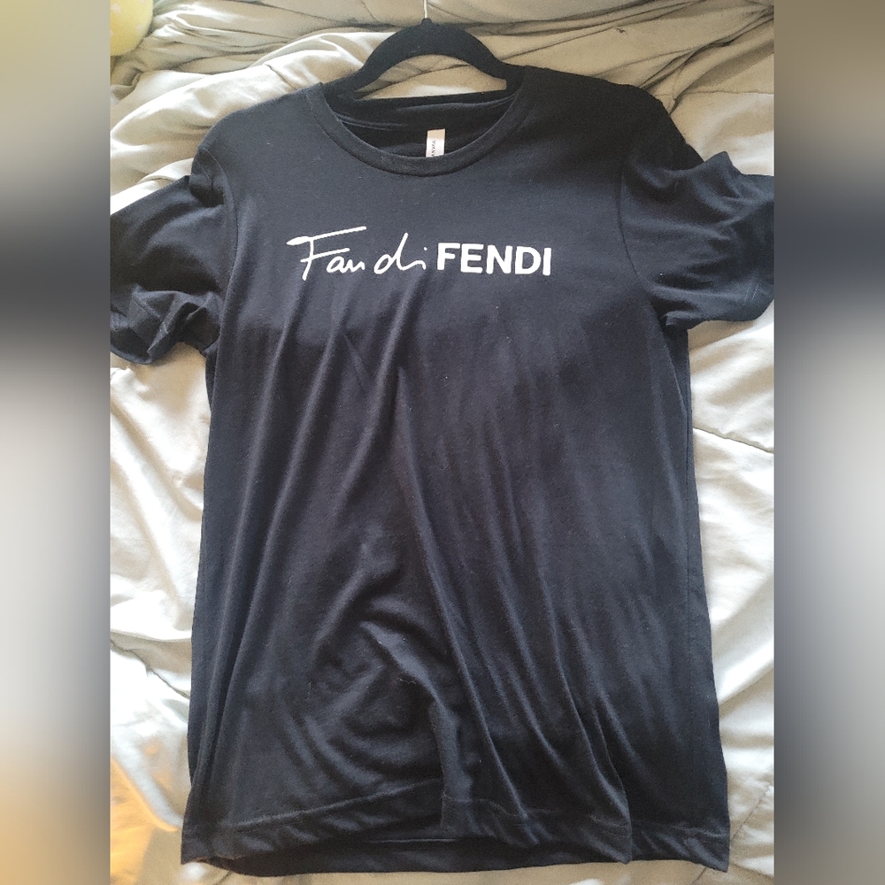 Shirt with fendi saying size small